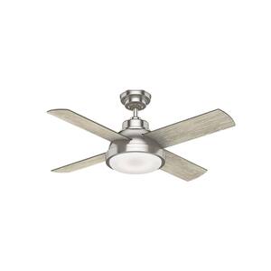 Levitt 44-in Brushed Nickel Ceiling Fan with LED Lighting
