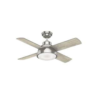 Levitt 44-in Brushed Nickel Ceiling Fan with LED Lighting