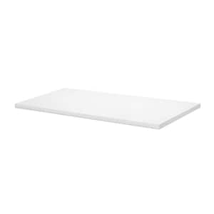 SUMO 45.3 in. W x 15.7 in. D x 0.98 in White MDF Decorative Wall Shelf without Brackets
