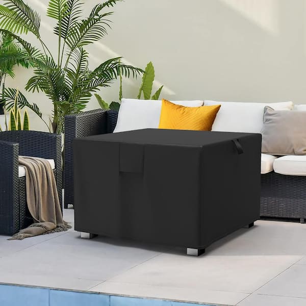OVCRNIBI Square Fire Pit Cover for Propane Fire Pit/Table, Waterproof Cover Fits 30-36 in. Fire Pit, All Weather Resistant