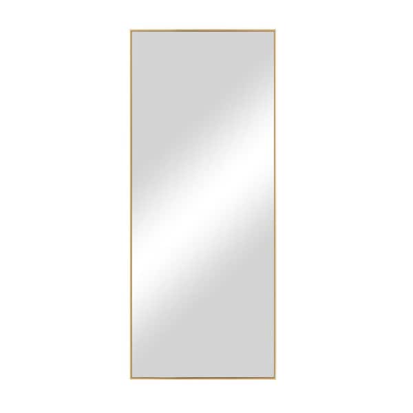 Dovelina Large Rectangle Gold Hooks Contemporary Mirror (43.3 in. H x 16 in. W)