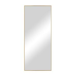 NEUTYPE Medium Rectangle Gold Shelves & Drawers Modern Mirror (36 in. H ...