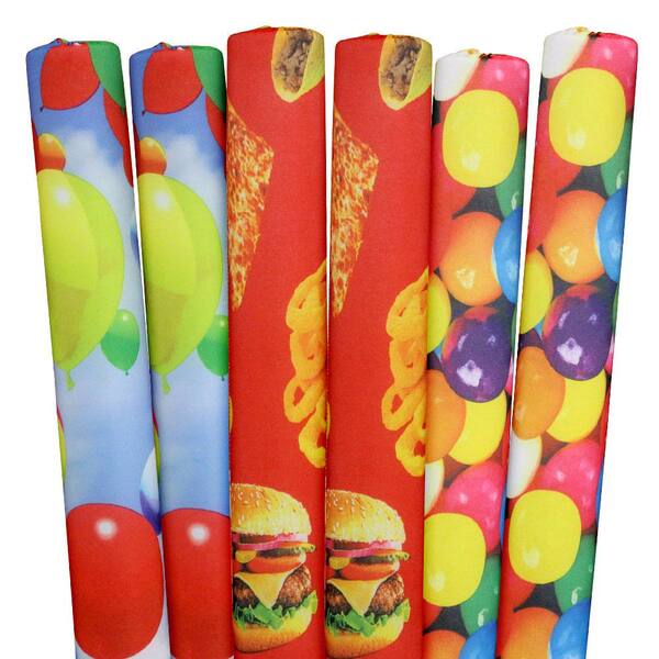 Designer Noodles Gumballs, Foods, Balloons Pool Noodles (6-Pack)