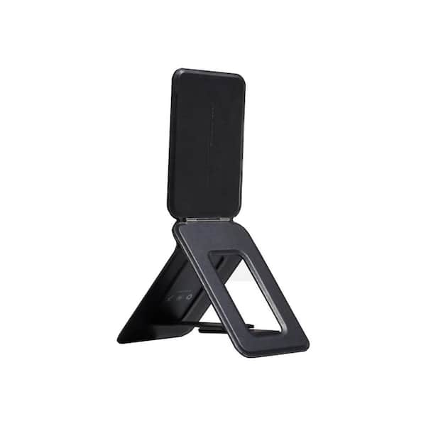 OBJLGEV Phone Tripod Stand Compatible with iPhone Series Angle Adjustment Magnets Vegan Leather Invisible Selfie Stick Jet Black