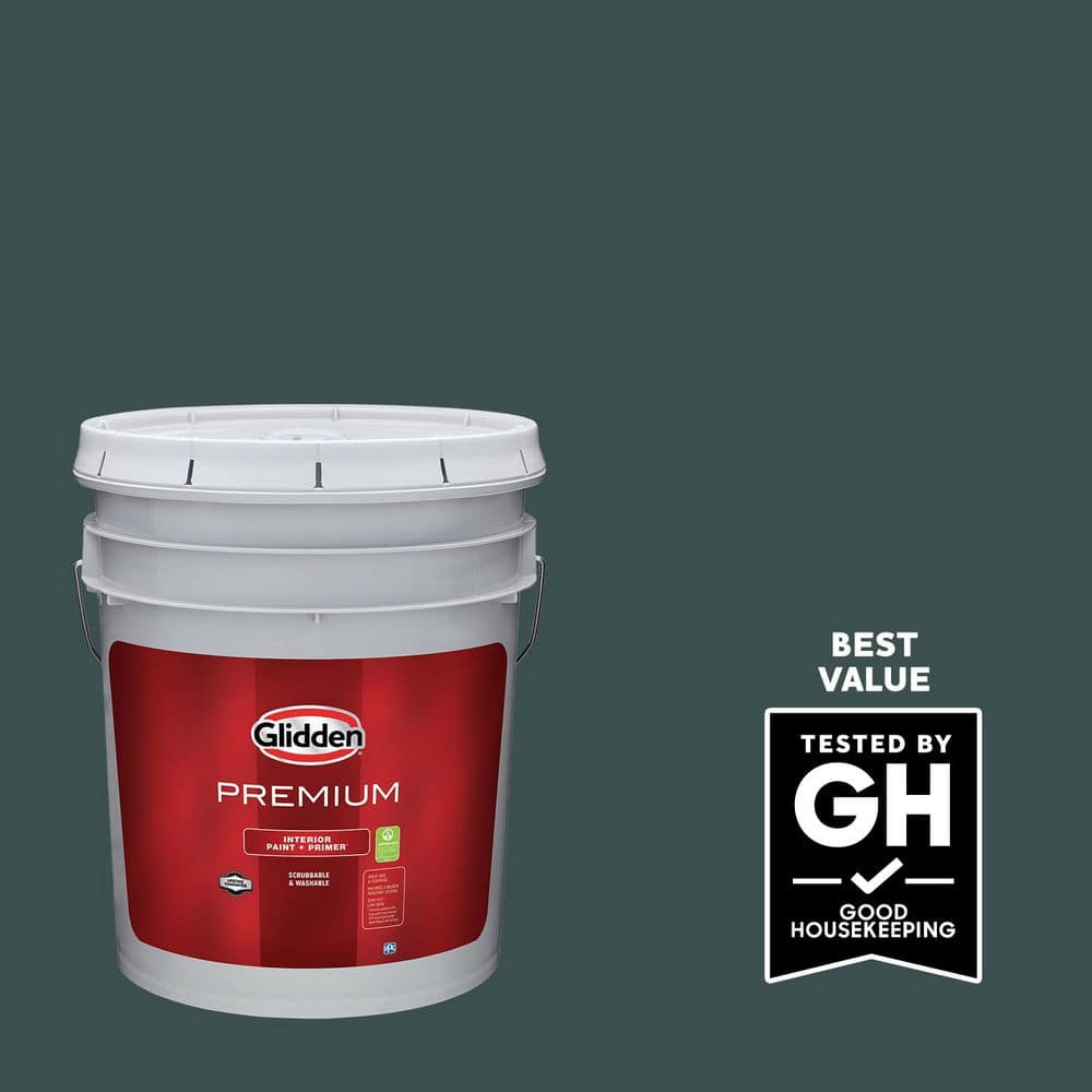 Glidden Premium 5 gal. PPG1145-7 Night Watch Flat Interior Latex