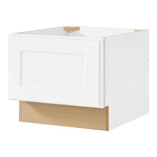 Avondale 18 in. W x 16.5 in. H x 24 in. D Ready To Assemble Plywood Shaker Drawer Bench Base in Alpine White