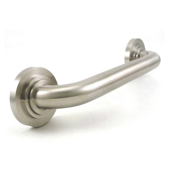 WingIts Platinum Designer Series 16 in. x 1.25 in. Grab Bar Halo in Satin Stainless Steel (19 in. Overall Length)