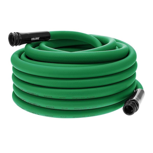 Flexzilla Colors Series 5/8 in. x 50 ft. 3/4 in. 11-1/2 GHT Fittings Garden Hose with Standard Grip in Forest Green