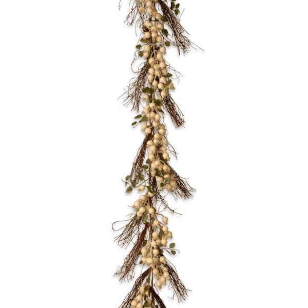 National Tree Company 6 ft. Artificial White Berry Vine Garland