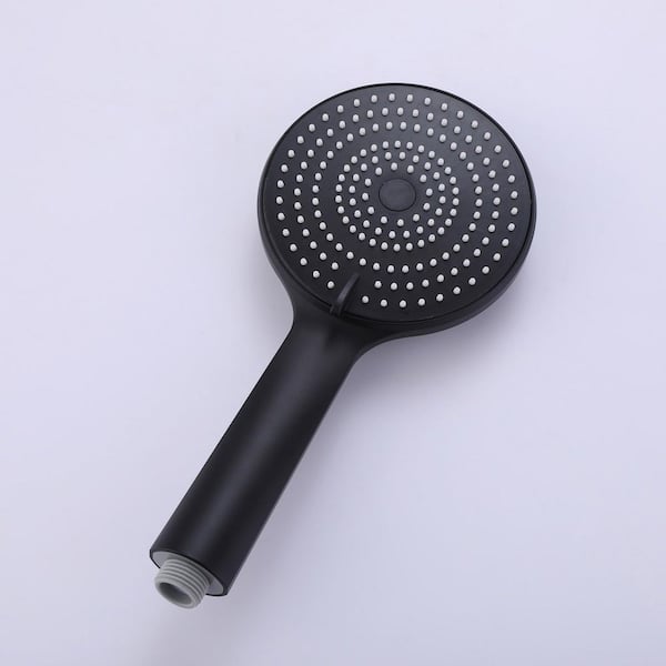 3-Spray 10 in. Dual Shower Head Wall Mount and Handheld Shower Head 2.3 GPM in Matte Black