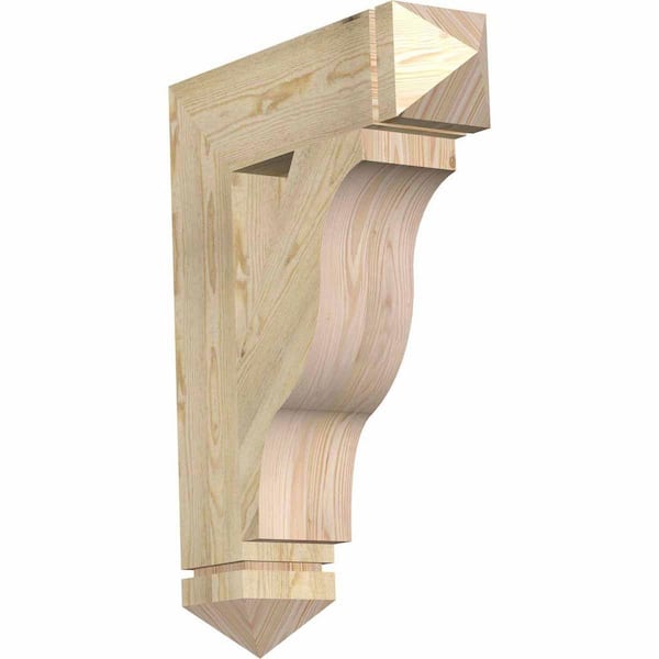 Ekena Millwork 6 in. x 32 in. x 24 in. Douglas Fir Funston Arts and Crafts Rough Sawn Bracket
