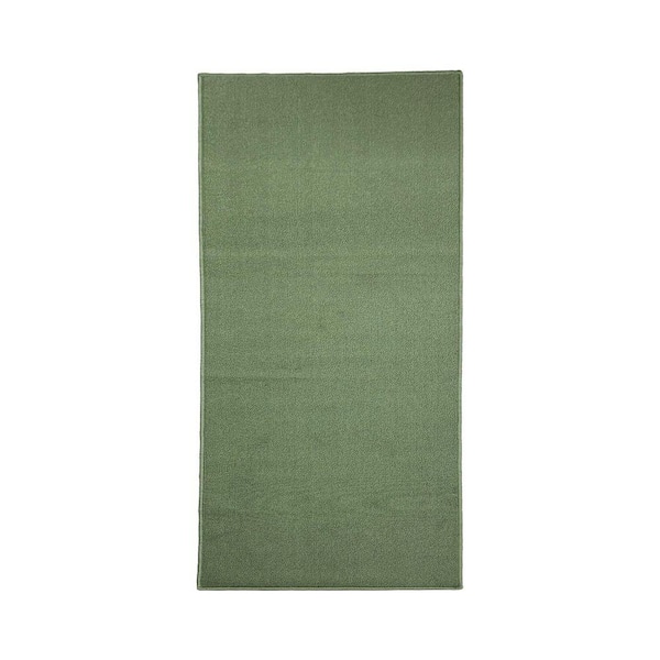 Rubber Solid Green 48 in. W x 26 in. L Stair Runner 8.67 sq. ft.