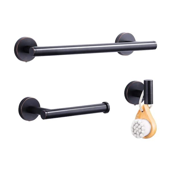 ALEASHA 3-Piece Bath Hardware Set with Mounting Hardware in Oil Rubbed ...