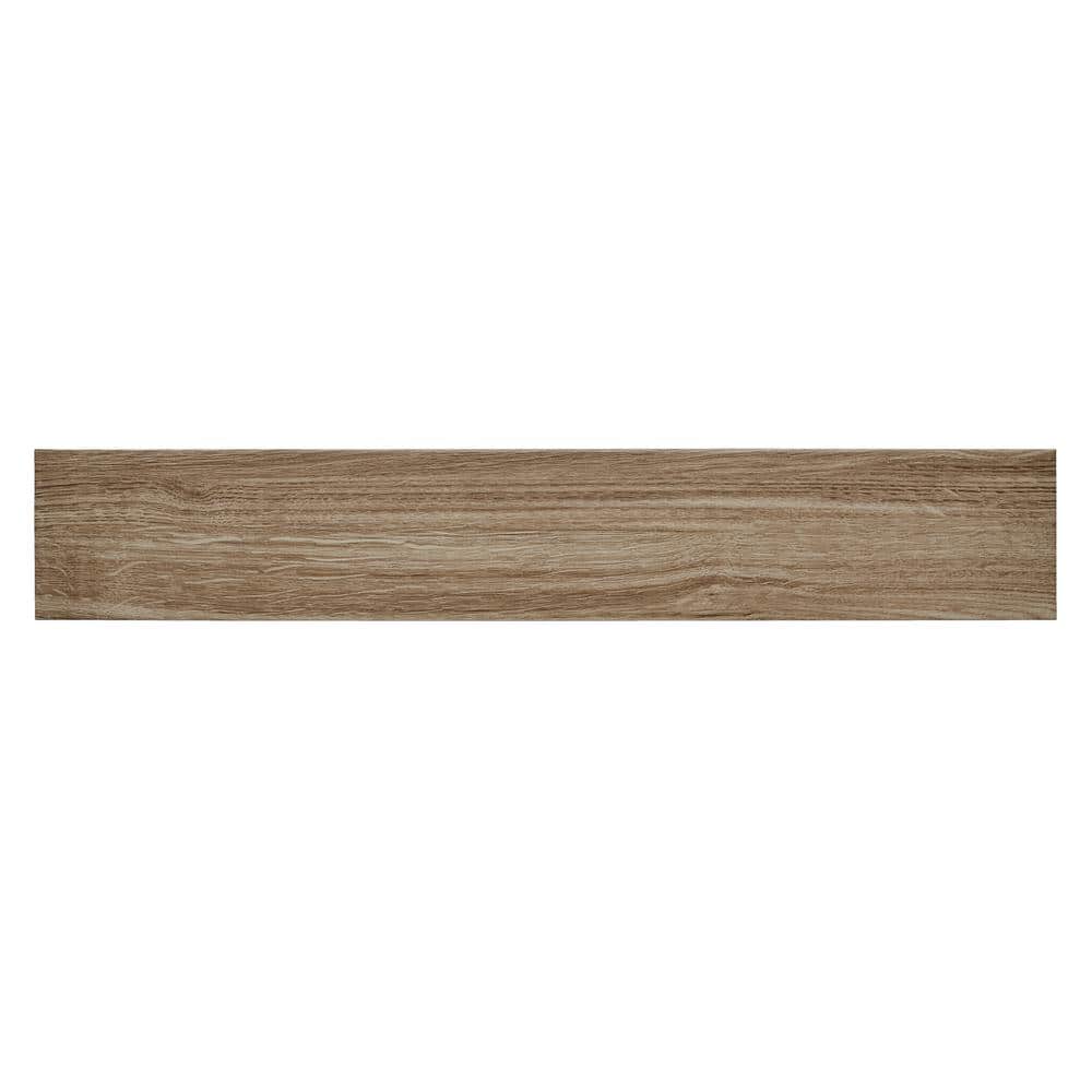 Trace Meadow 6 in. x 6 in. Golden Brown Glazed Porcelain Floor and Wall Til