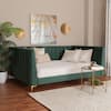 Baxton Studio Oksana Emerald Green Velvet and Gold Metal Full Daybed 257-14138-HD