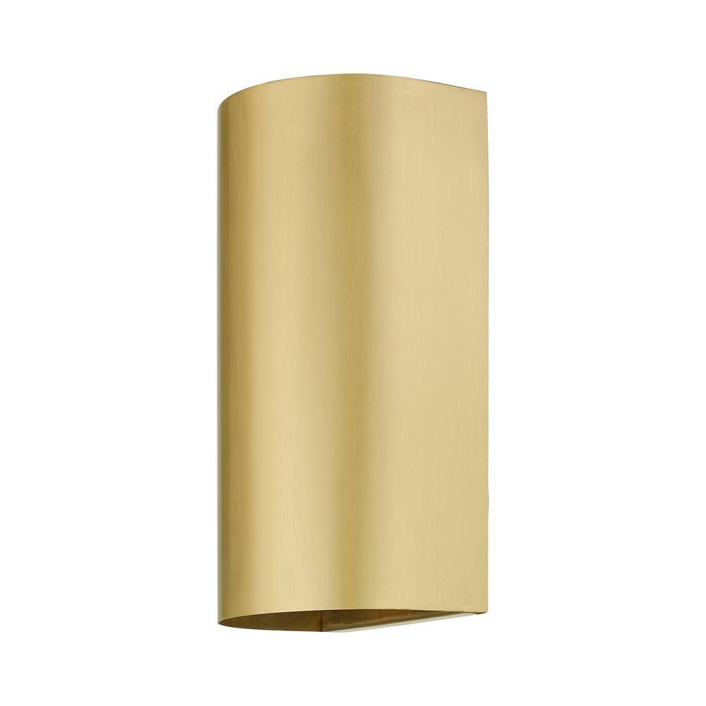 Satin Gold Handcrafted Stainless Steel Outdoor Wall Sconce