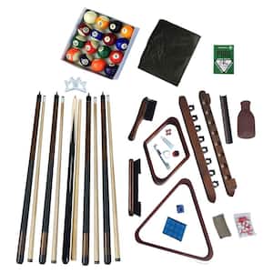 Deluxe Billiards Accessory Kit with Walnut Finish