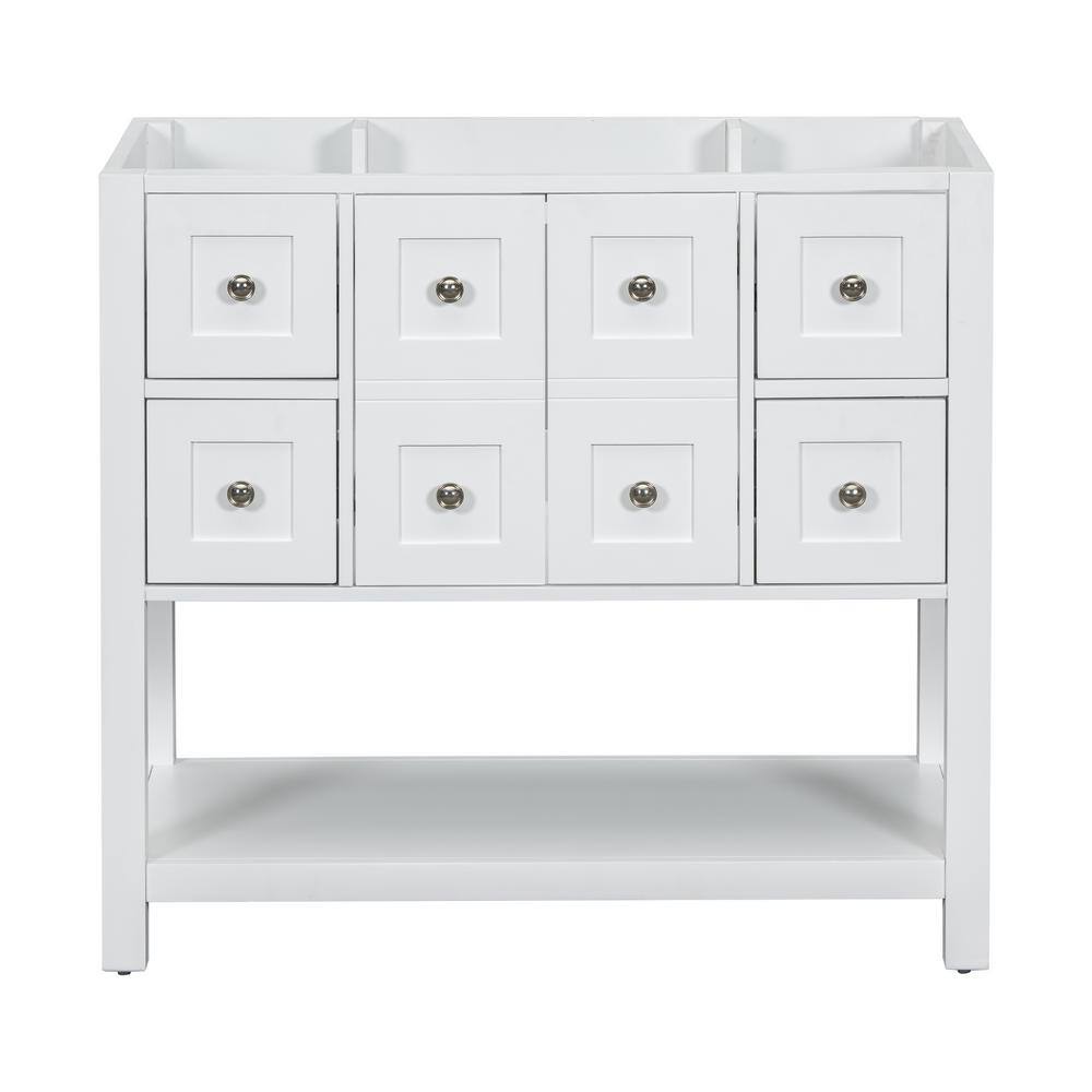 35.6 in. W x 17.9 in. D x 33 in. H Wood Bath Vanity Cabinet without Top in 