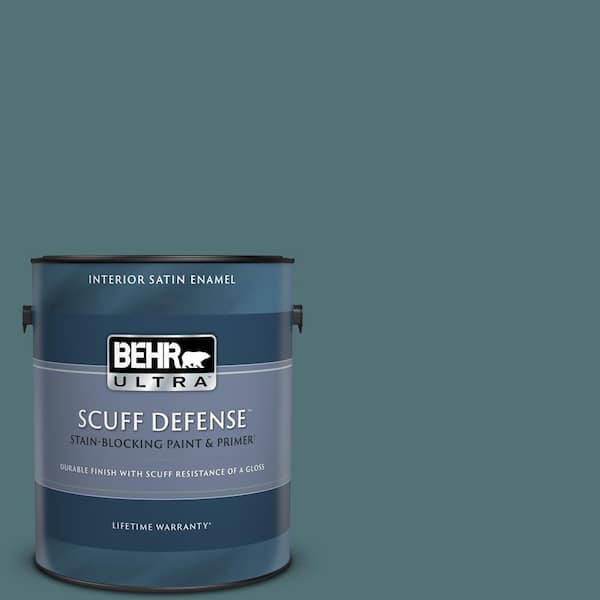 BEHR ULTRA 1 gal. Home Decorators Collection #HDC-CL-22 Sophisticated Teal Extra Durable Satin Enamel Interior Paint & Primer