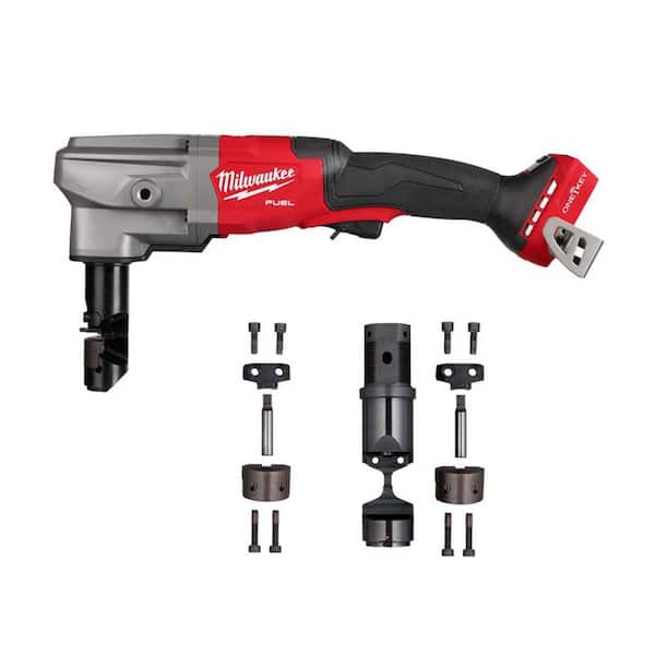 M18 FUEL 18V Lithium-Ion Brushless Cordless 10-Gauge Variable Speed Nibbler w/ Punch Set & Accessory Holder Kit