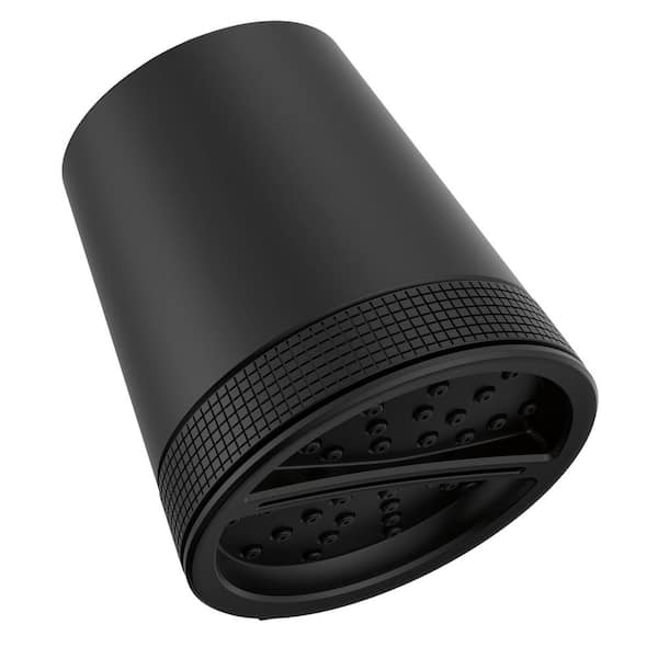 Delta 3-Spray Patterns 1.75 GPM 4.25 in. Wall Mount Fixed Shower Head in Matte Black