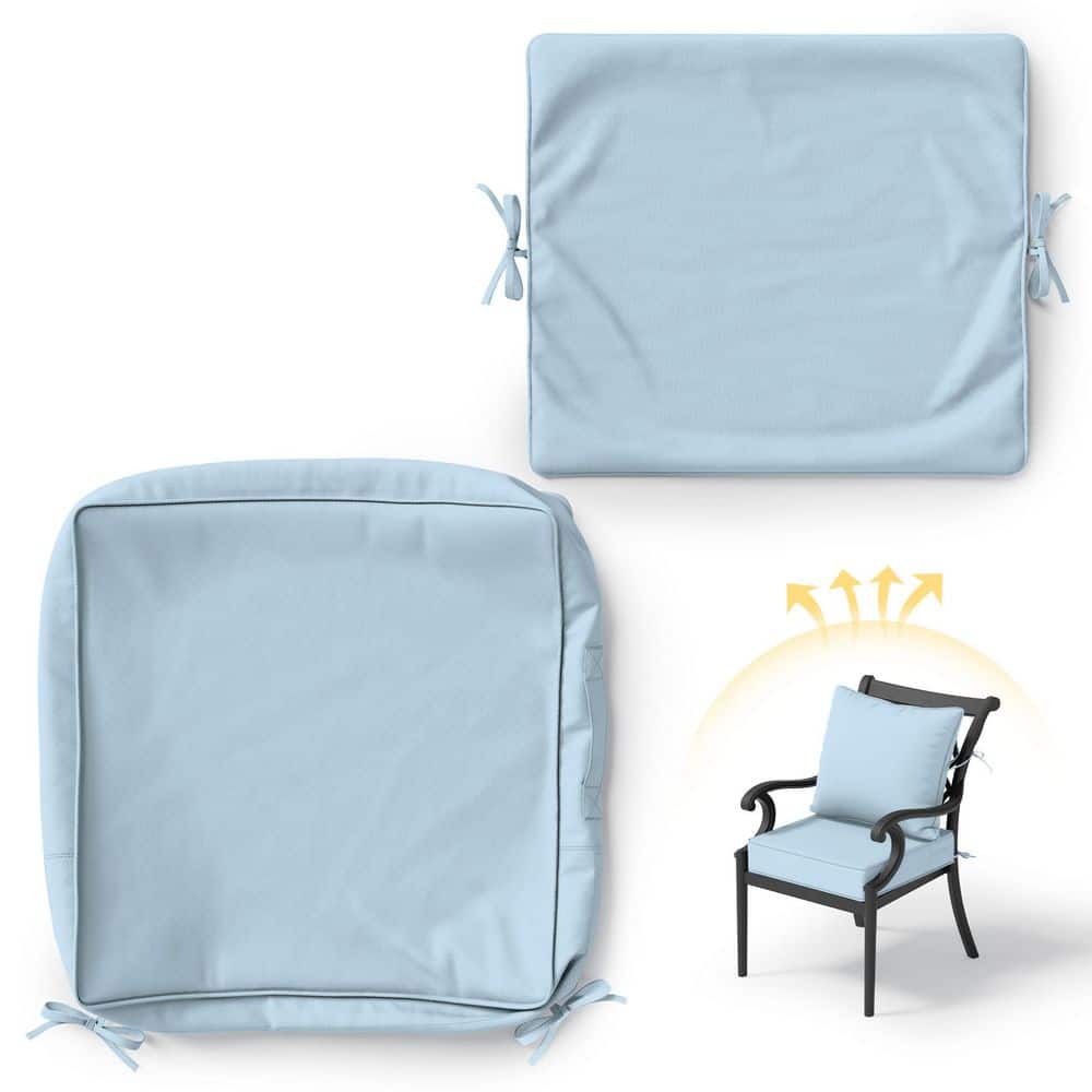 22 in. x 24 in. Square Slipcover Replacement Outdoor Waterproof Seat&Back Cover Set for Chair and Sofa Sky Blue price history on PriceWatchPro