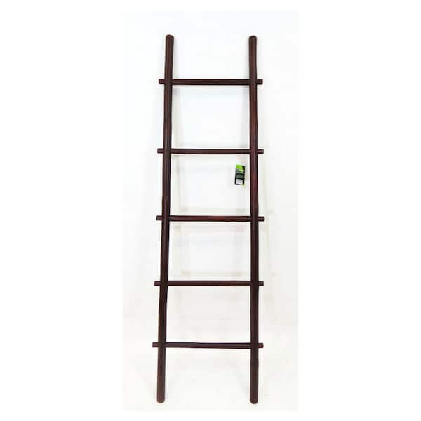 Bamboo ladder 2024 towel rail