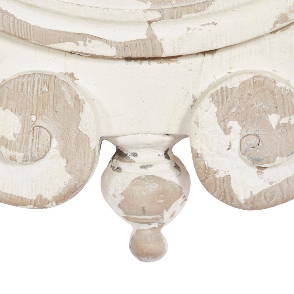 Vintage Brown and White Distressed Fiberglass Wall Clock