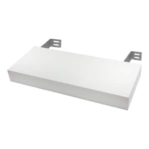 24 in. W x 10 in. D x 3.25 in H Classic Floating Decorative Wall Shelf - MDF/White