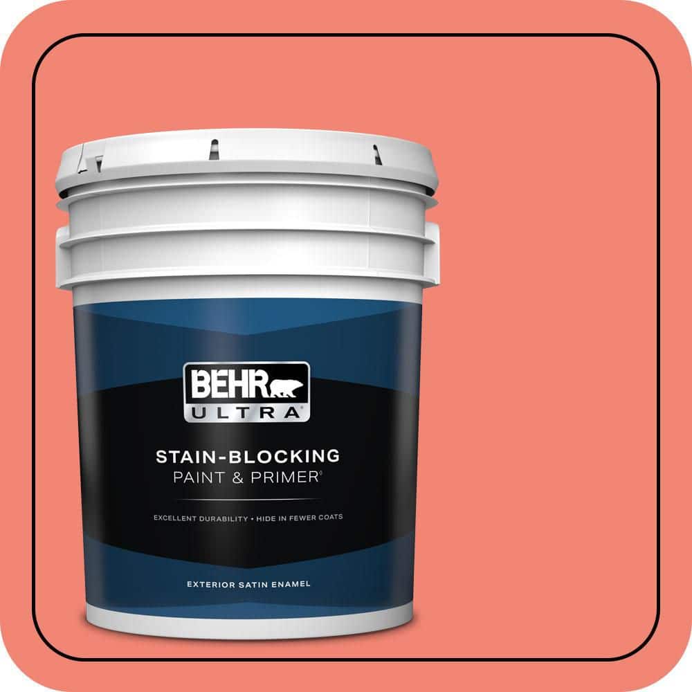 5 gal. #T16-07 Coralette Satin Enamel Exterior Paint & Primer product image for price tracking