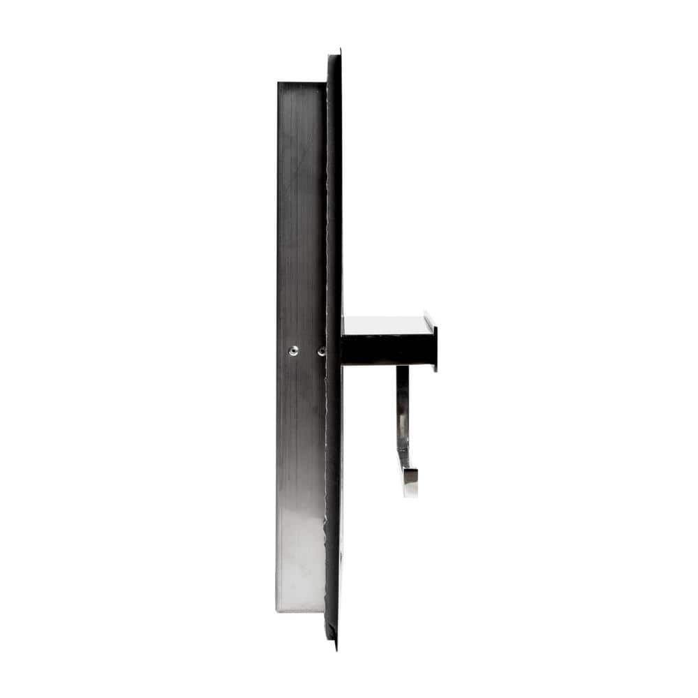 Polished Stainless Steel Recessed Toilet Paper Holder with Shelf