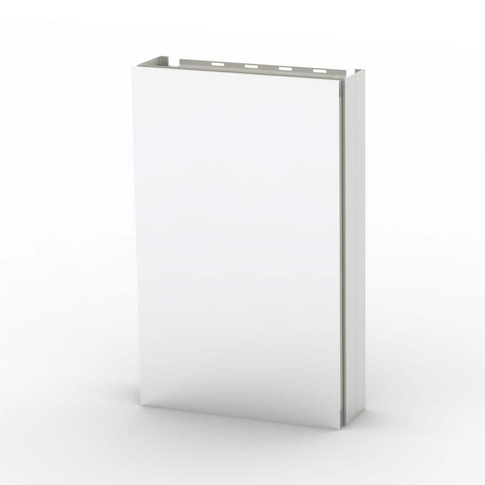 15 in. W x 24 in. H Rectangular Aluminum Medicine Cabinet with Mirror