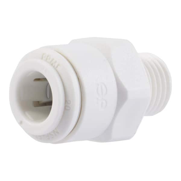 John Guest 3/8 in. O.D. Push-to-Connect x 1/4 in. MIP NPTF Polypropylene Adapter Fitting