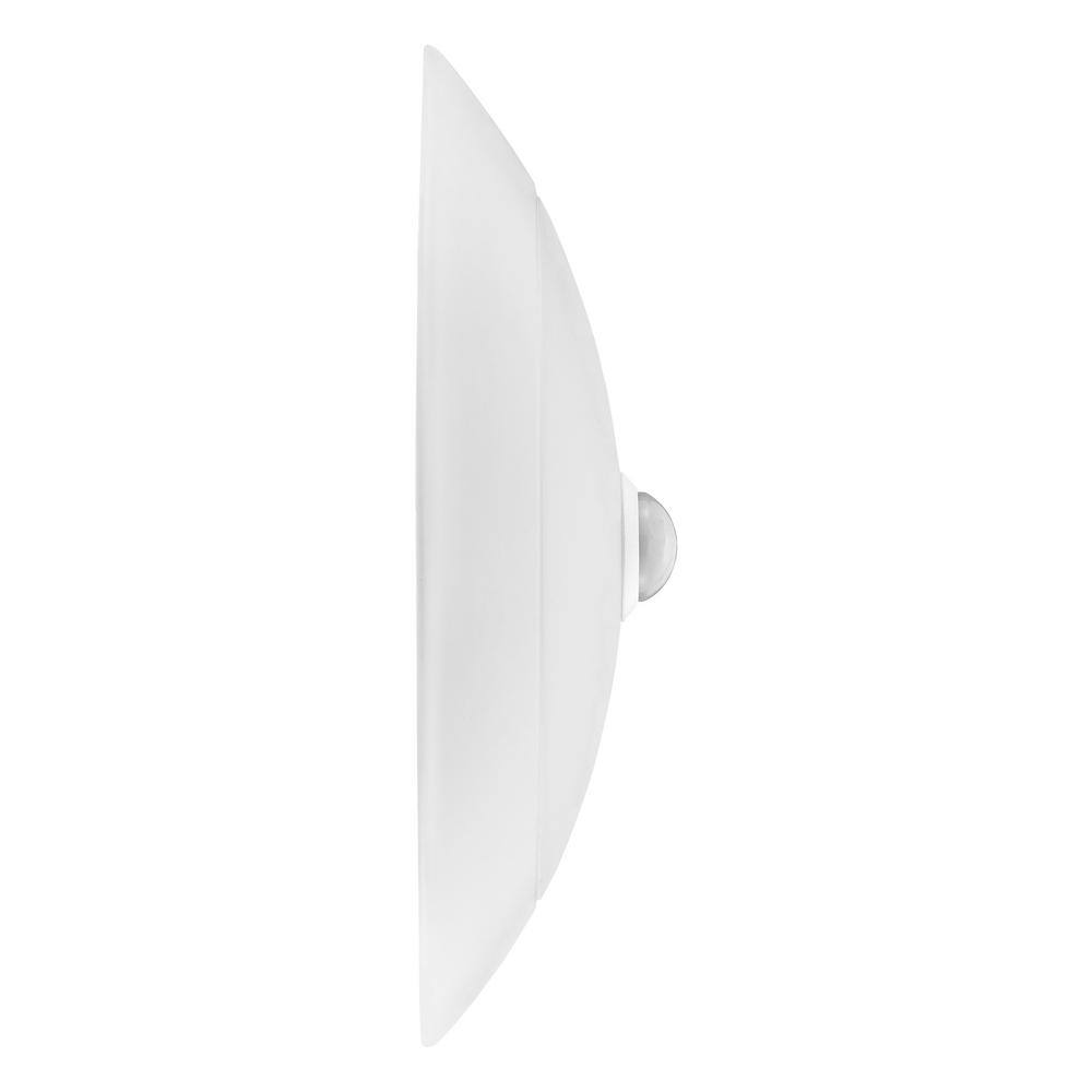 White Round LED Motion Sensor Flush Mount Ceiling Light
