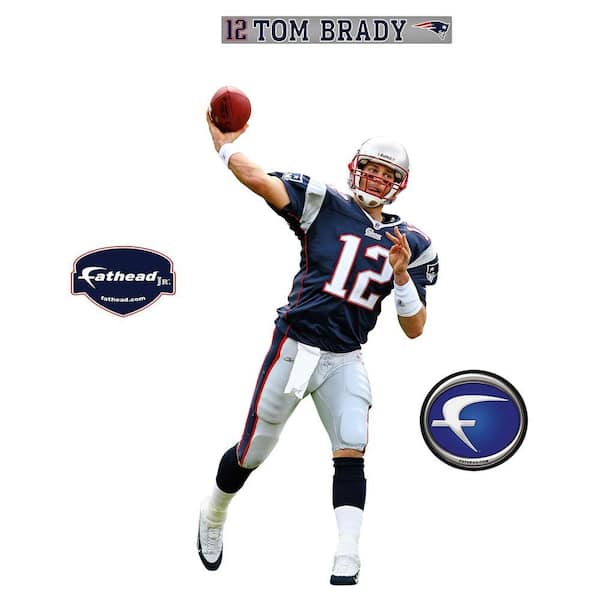 Fathead 18 in. x 36 in. Tom Brady New England Patriots Wall Decal