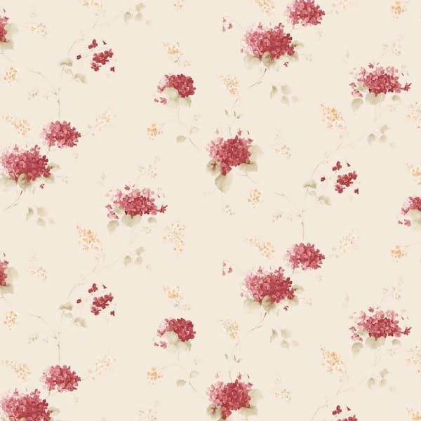 Norwall Hortensia Trail in Cream, Red, Yellow, Green and Ochre