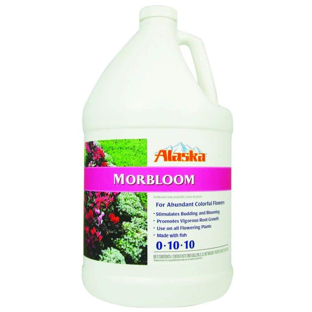 Alaska Morbloom 128 oz. (1 gal.) Liquid Flowering Plant Food Fertilizer  Concentrate 0-10-10 100099252 - The Home Depot