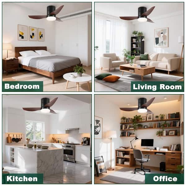 42 in. Indoor/Outdoor Ceiling Fan No Light with Remote Control Noiseless Reversible DC Motor with Timer