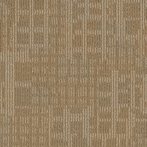 Yates - Cache - Beige Commercial/Residential 24 x 24 in. Glue-Down Carpet Tile Square (72 sq. ft.)