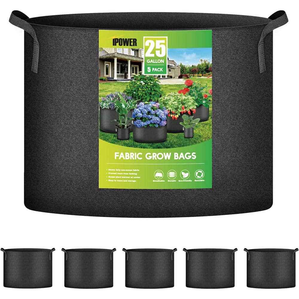 LDPE Material Heavy Duty Customized Black Plant Bag Garden Grow
