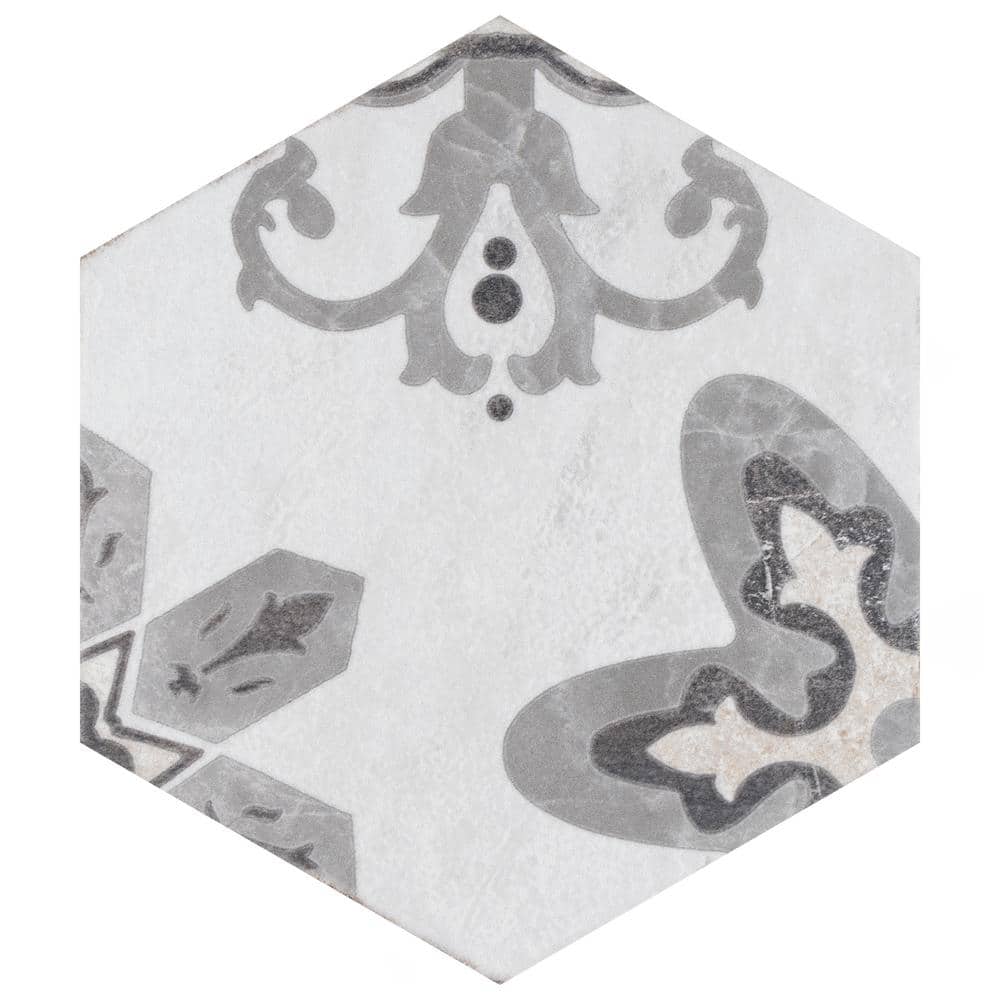 Mazzo Hex Deco Garden 8-1/2 in. x 9-3/4 in. Porcelain Floor and Wall Take Home Tile Sample price history on PriceWatchPro