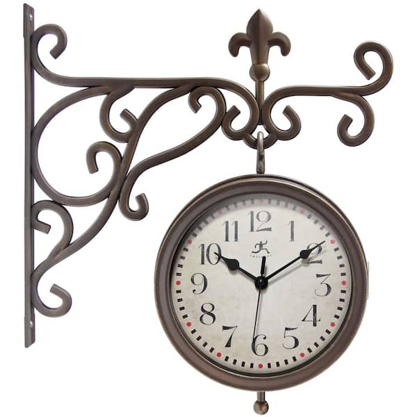 Infinity Instruments Beauregard Double-Sided Wall Clock/Thermometer