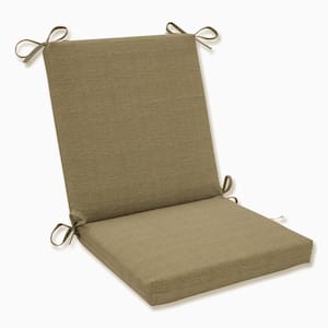 Solid Outdoor/Indoor 18 in W x 3 in H Deep Seat, 1-Piece Chair Cushion and Square Corners in Tan Monti Chino