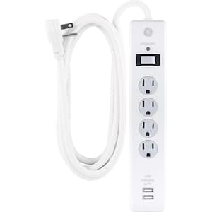 8 ft. Cord 4-Outlet 2 USB Port Surge Protector