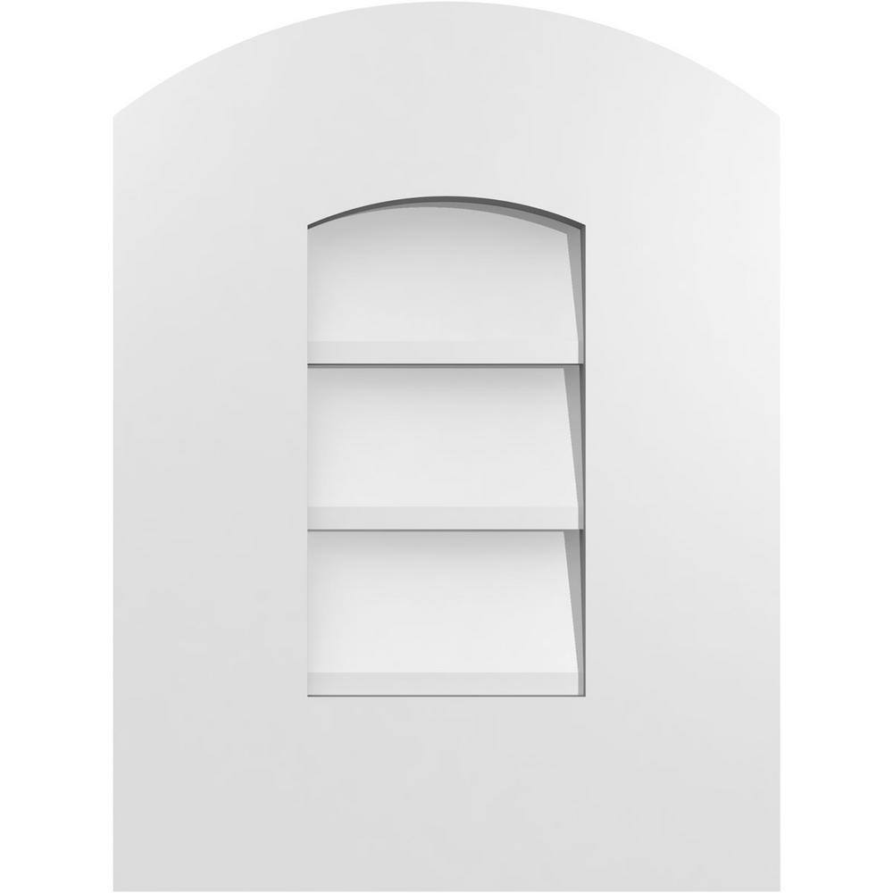 12 in. x 16 in. Arch Top Surface Mount PVC Gable Vent: Functional with Standard Frame price history on PriceWatchPro