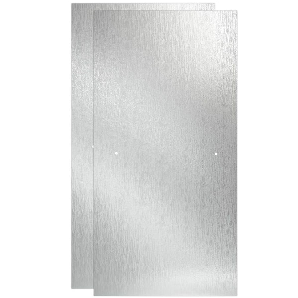 Delta 29-1/32 in. x 67-3/4 in. x 1/4 in. (6 mm) Frameless Sliding Shower Door Glass Panels in Rain (For 50-60 in. Doors)