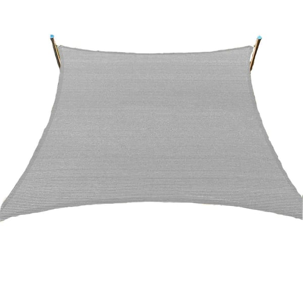 Justincity 192 in. x 144 in. Curved Canopy Sun Shade 1-Pack For Patios Backyard Deck Light Grey