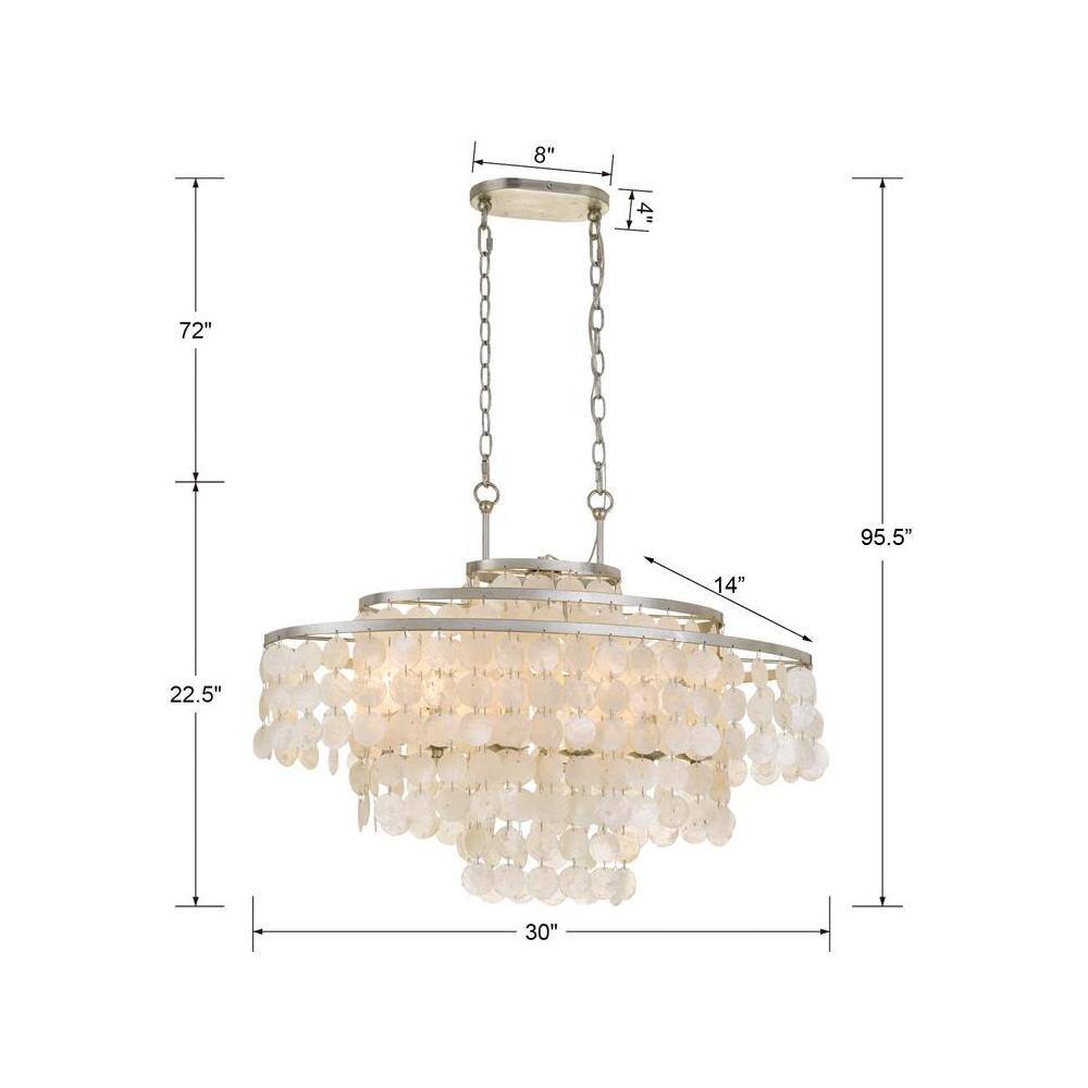 Elegant Bronze and Crystal 6-Light Chandelier with Candle Bulbs