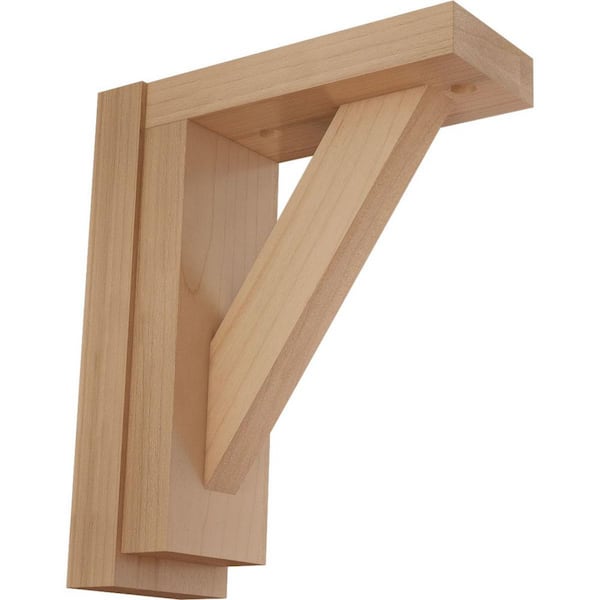 2-1/2 in. x 6-1/4 in. x 7-1/2 in. Alder Traditional Shelf Bracket
