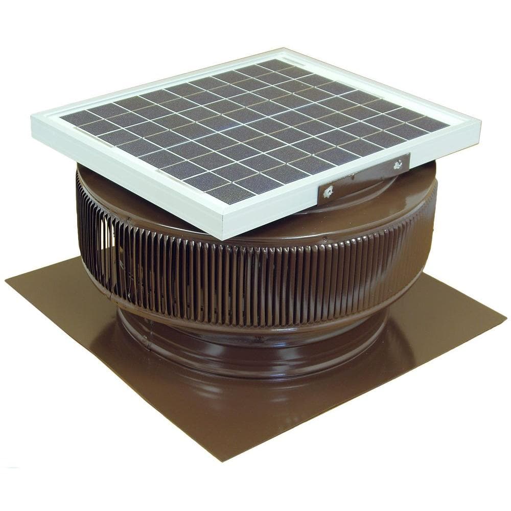 UPC 843951006208 product image for 1007 CFM Brown Powder Coated 15-Watt Solar Powered 14 in. Dia. Roof Mounted Atti | upcitemdb.com